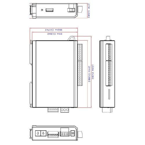 Устройство ввода/вывода, модуль ioLogik R1240-T Ethernet 8 AI, с расширенным диапазоном температур, MOXA